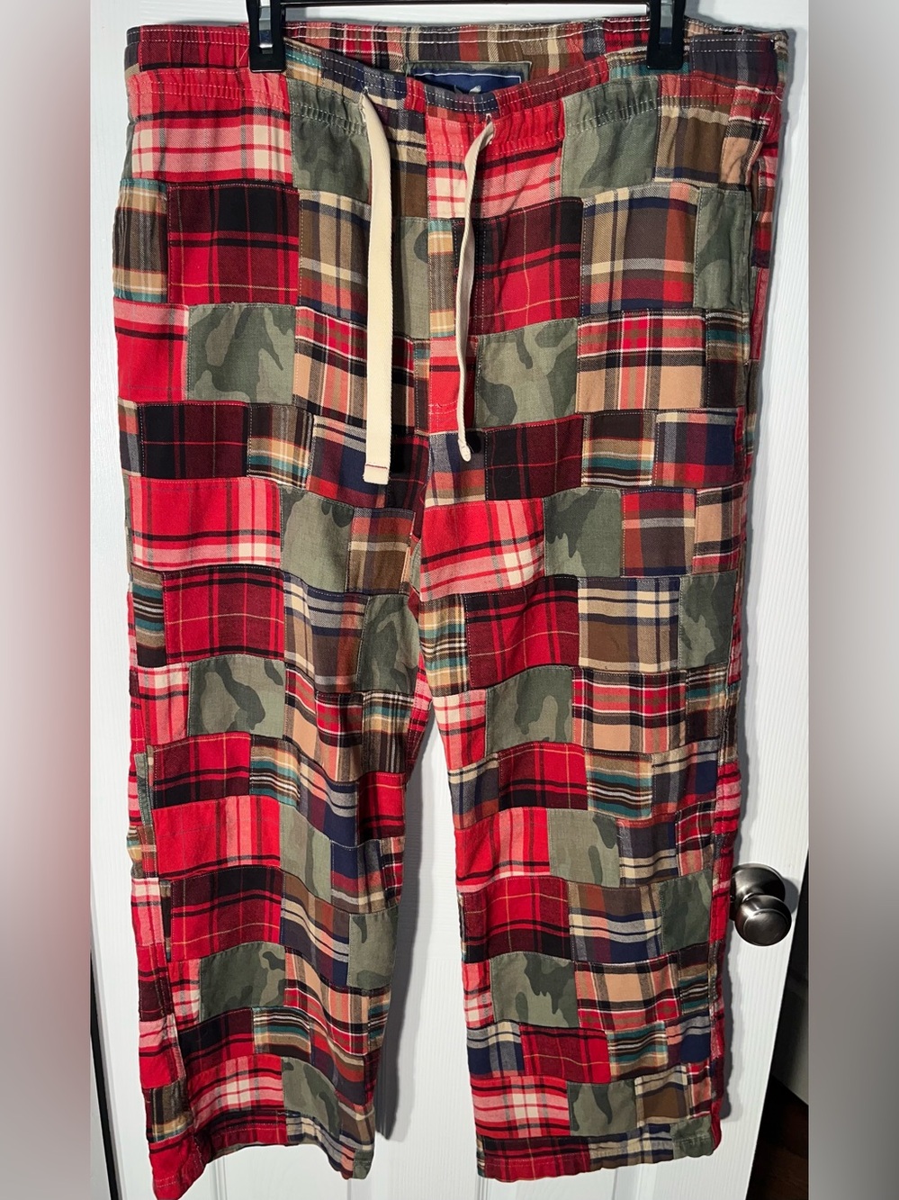 Men’s American Eagle Patchwork Vintage Pants Camo/Flannel Medium M Camouflage